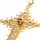 Pendentif CROIX en or jaune et rubis - Castafiore