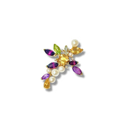 Pendentif croix multigemmes - Castafiore
