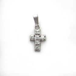 Pendentif Croix - Or blanc & Diamants - Castafiore