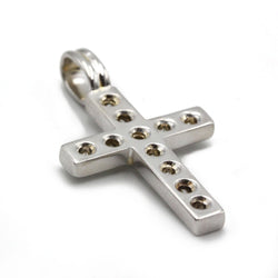 Pendentif Croix - Or blanc et diamants - Castafiore