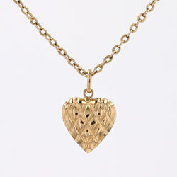 Pendentif cur or jaune ciselé - Castafiore