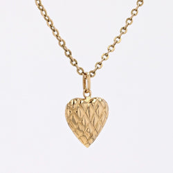 Pendentif cur or jaune ciselé - Castafiore