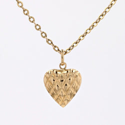 Pendentif cur or jaune ciselé - Castafiore