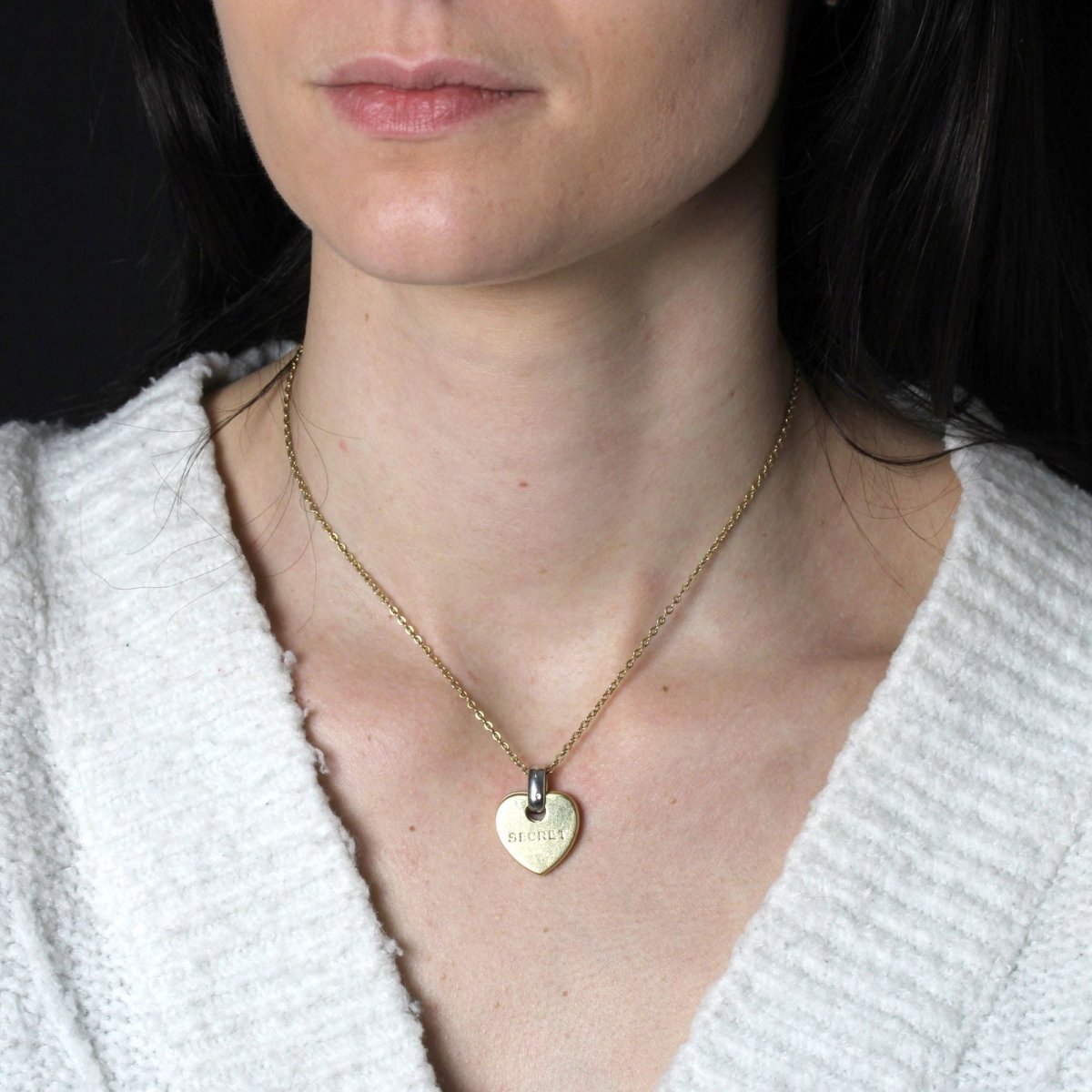 Pendentif double curs secret 2 ors - Castafiore