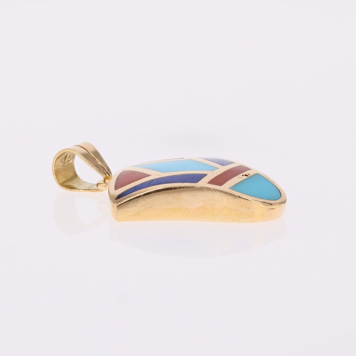 Egyptian gold enamel pendant