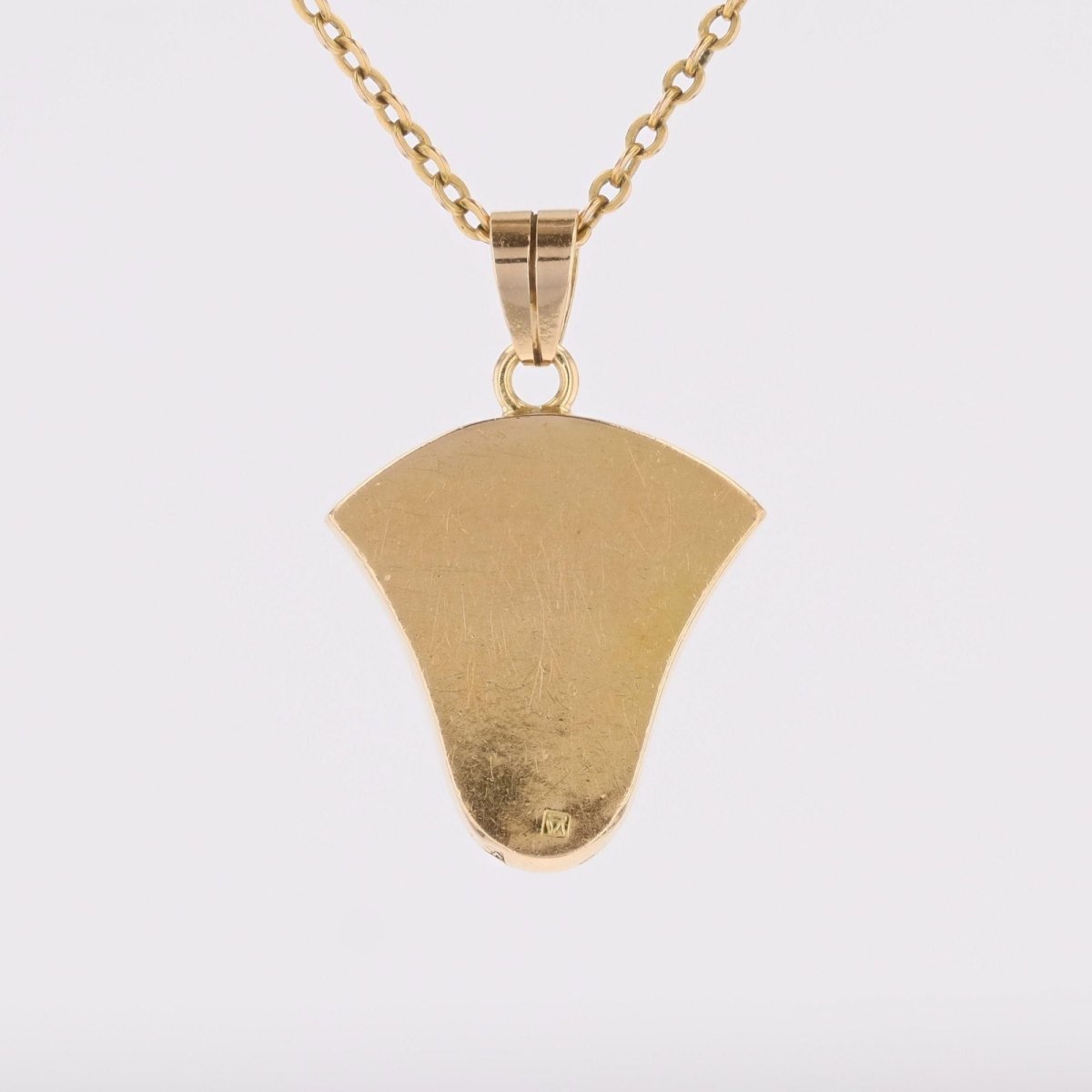 Egyptian gold enamel pendant