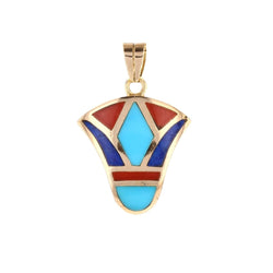 Egyptian gold enamel pendant
