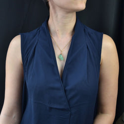 Pendentif Emeraude gravée Or - Castafiore