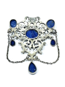 Pendentif en argent et lapis - lazuli - Castafiore