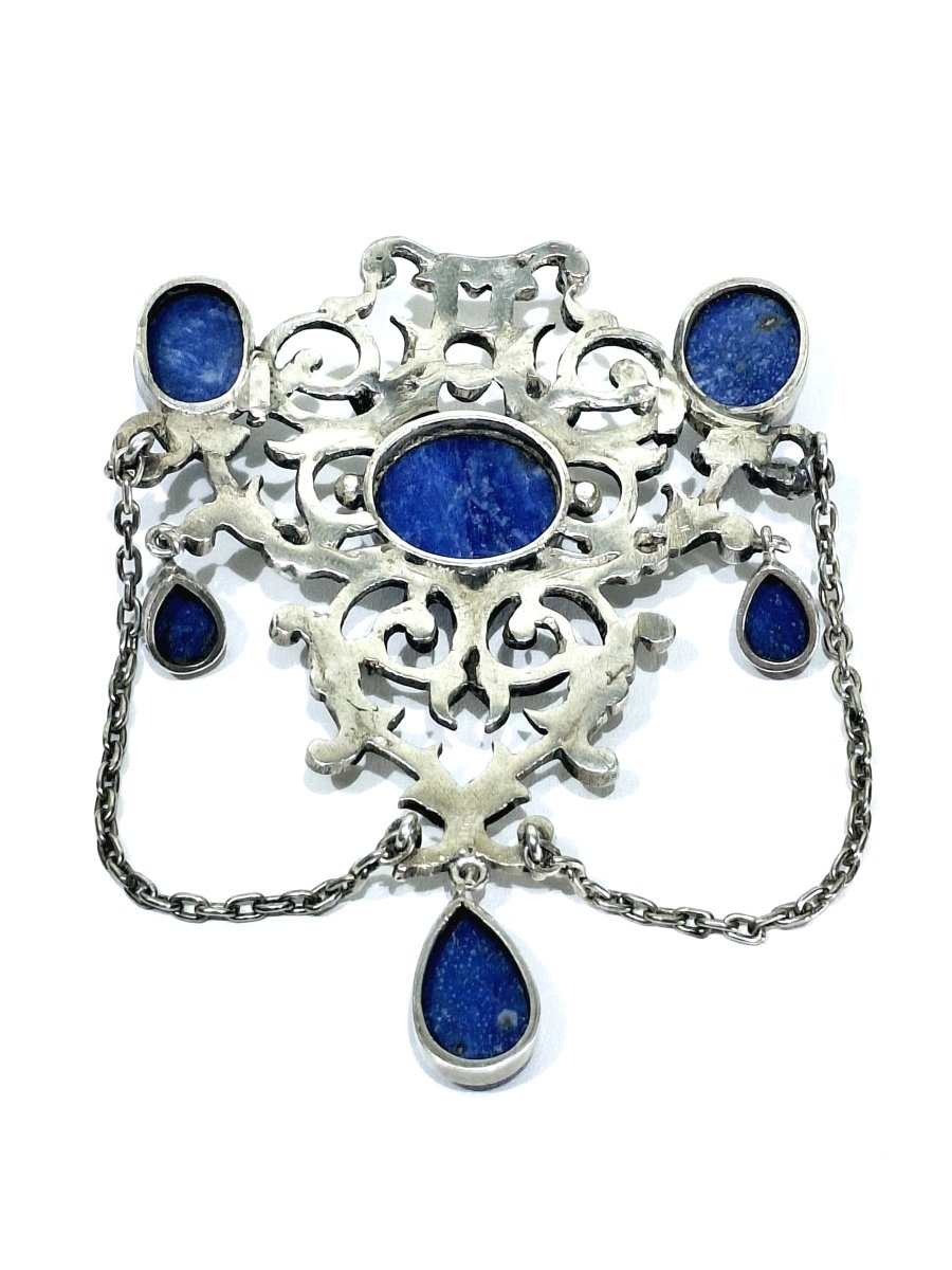 Pendentif en argent et lapis - lazuli - Castafiore