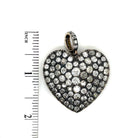 Pendentif en forme de cœur en or, argent et diamant - Castafiore