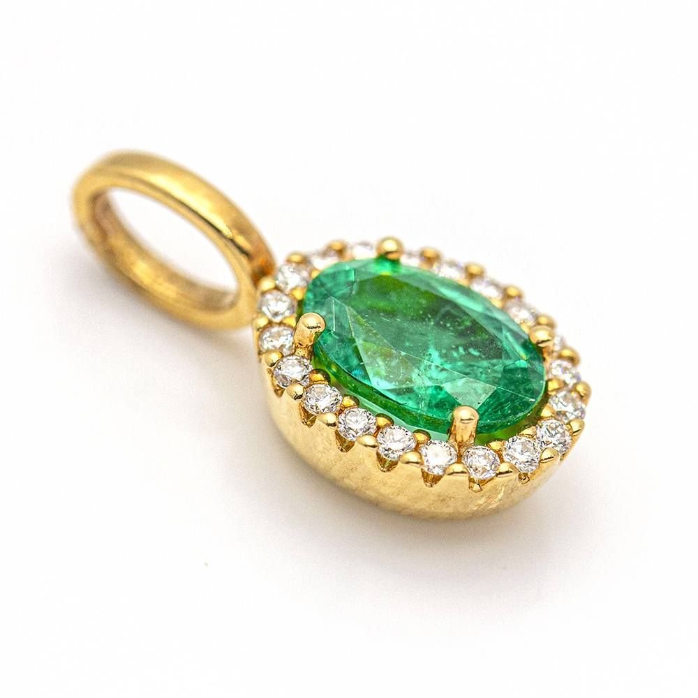 Pendentif en or avec émeraudes et diamants - Castafiore