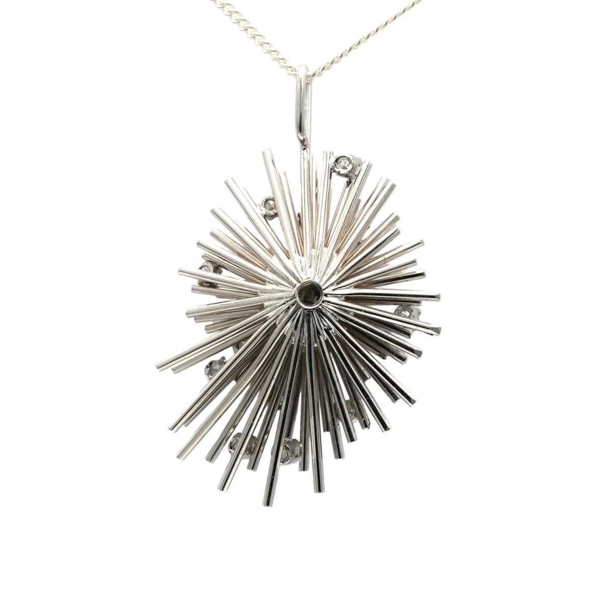 Pendentif en or blanc, émeraudes et diamants - Castafiore
