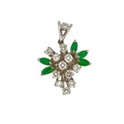 Pendentif en or blanc émeraudes et diamants - Castafiore