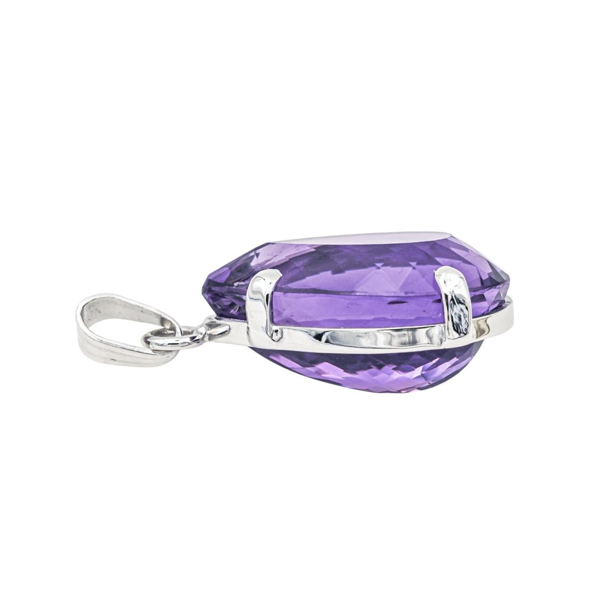 Pendentif en or blanc et améthyste - Castafiore
