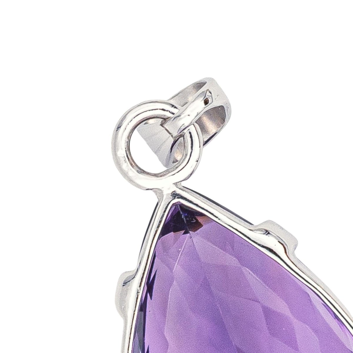 Pendentif en or blanc et améthyste - Castafiore