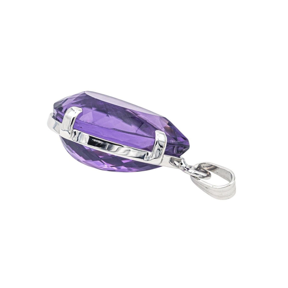Pendentif en or blanc et améthyste - Castafiore