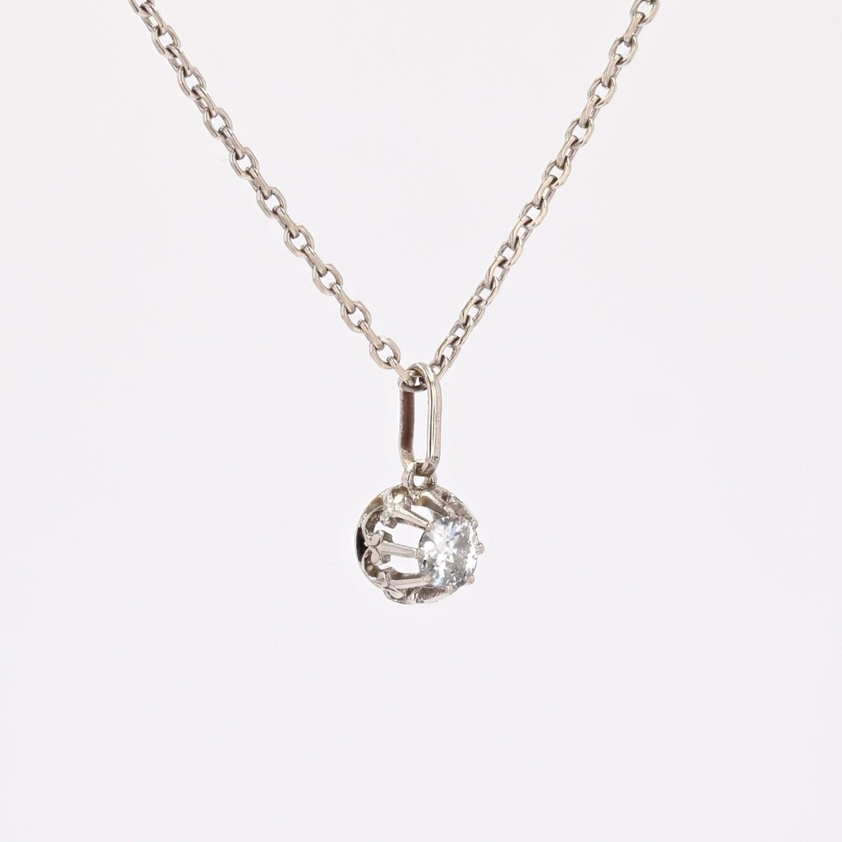 Pendentif en or blanc et diamant - Castafiore