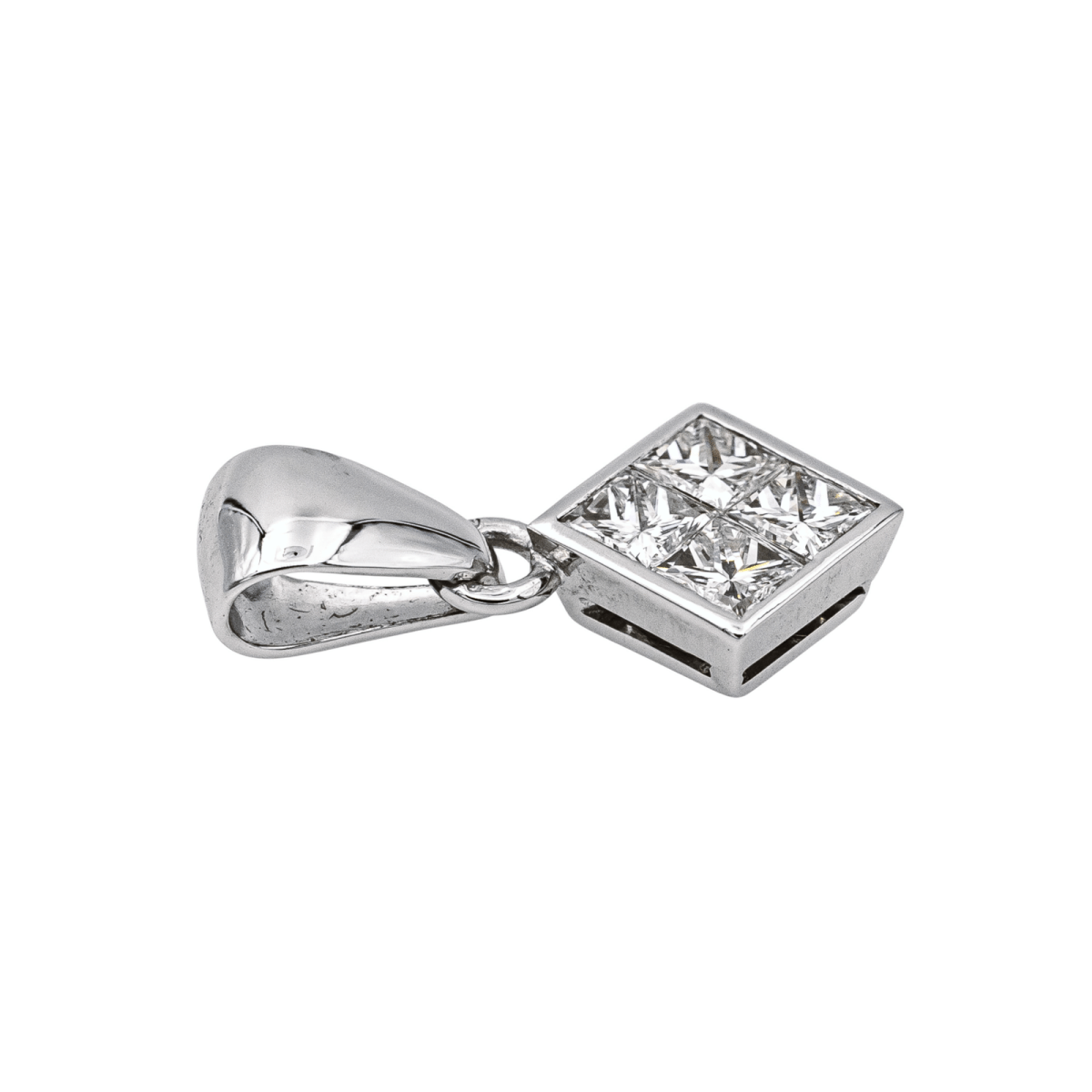 Pendentif en or blanc et diamant - Castafiore