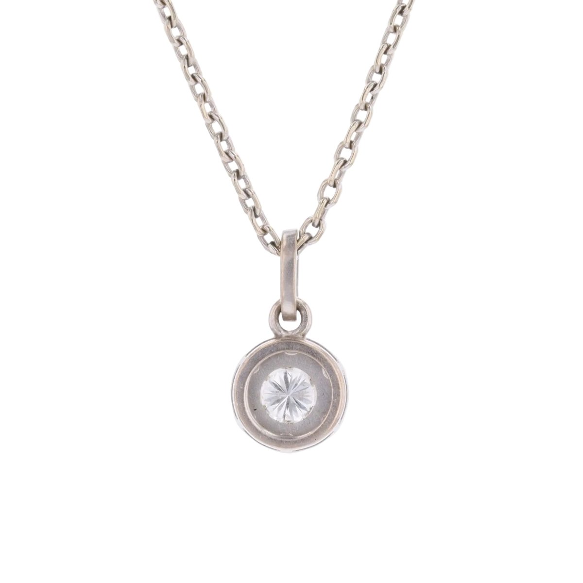 Pendentif en or blanc et diamant - Castafiore