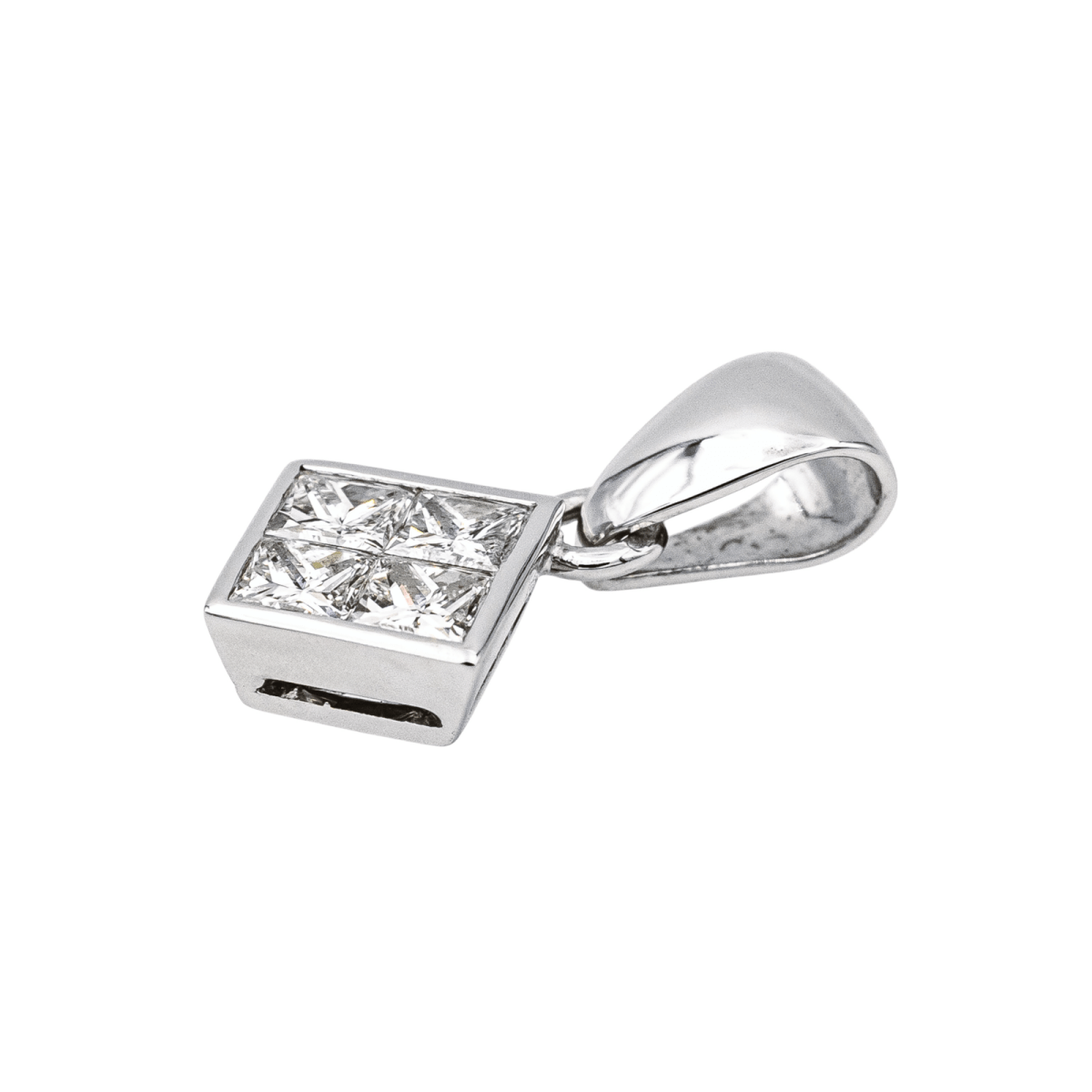 Pendentif en or blanc et diamant - Castafiore