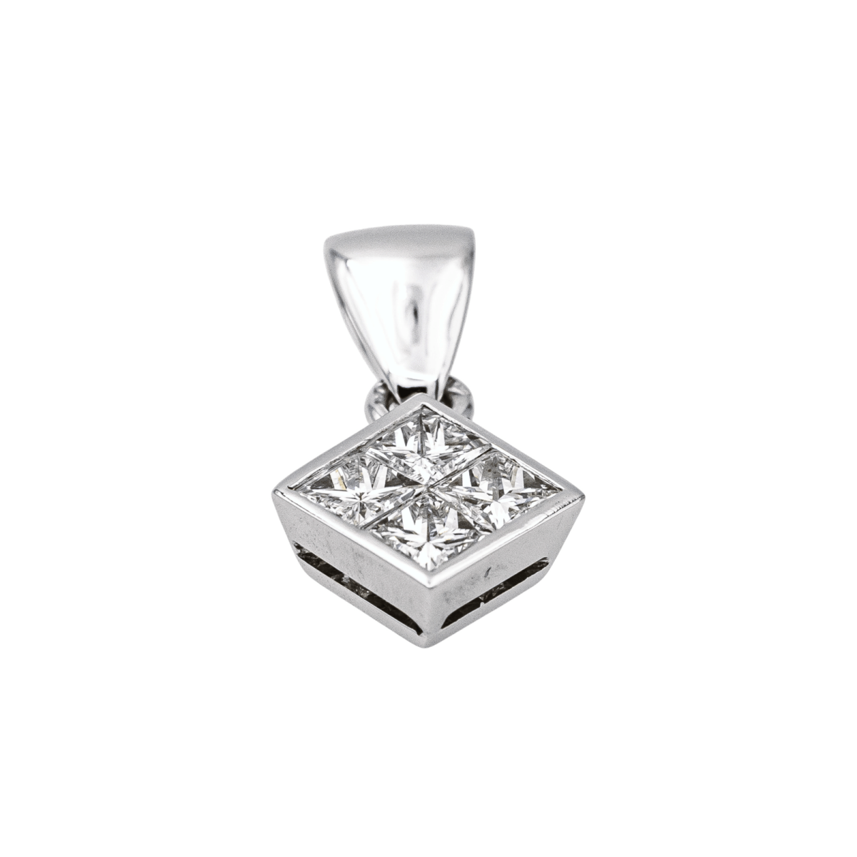 Pendentif en or blanc et diamant - Castafiore
