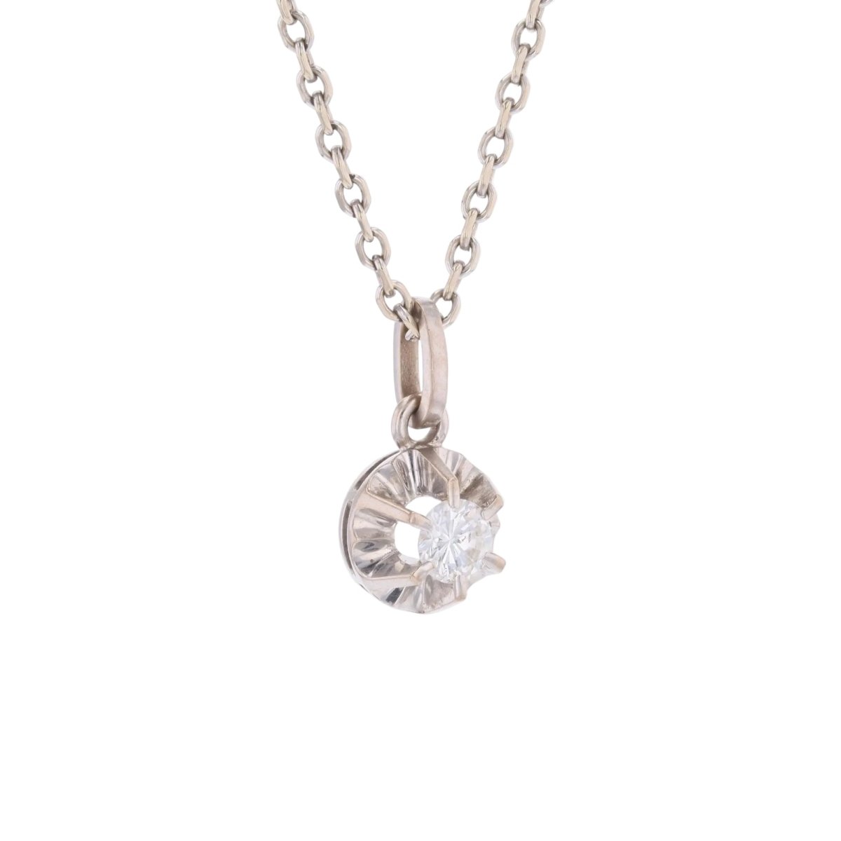Pendentif en or blanc et diamant - Castafiore