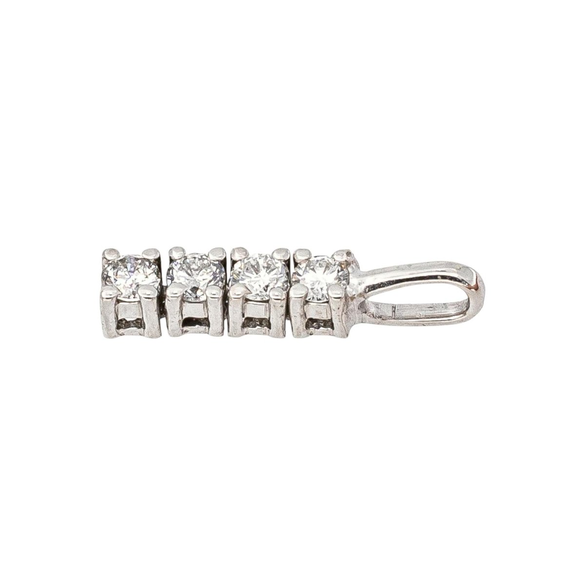 Pendentif en or blanc et diamants - Castafiore
