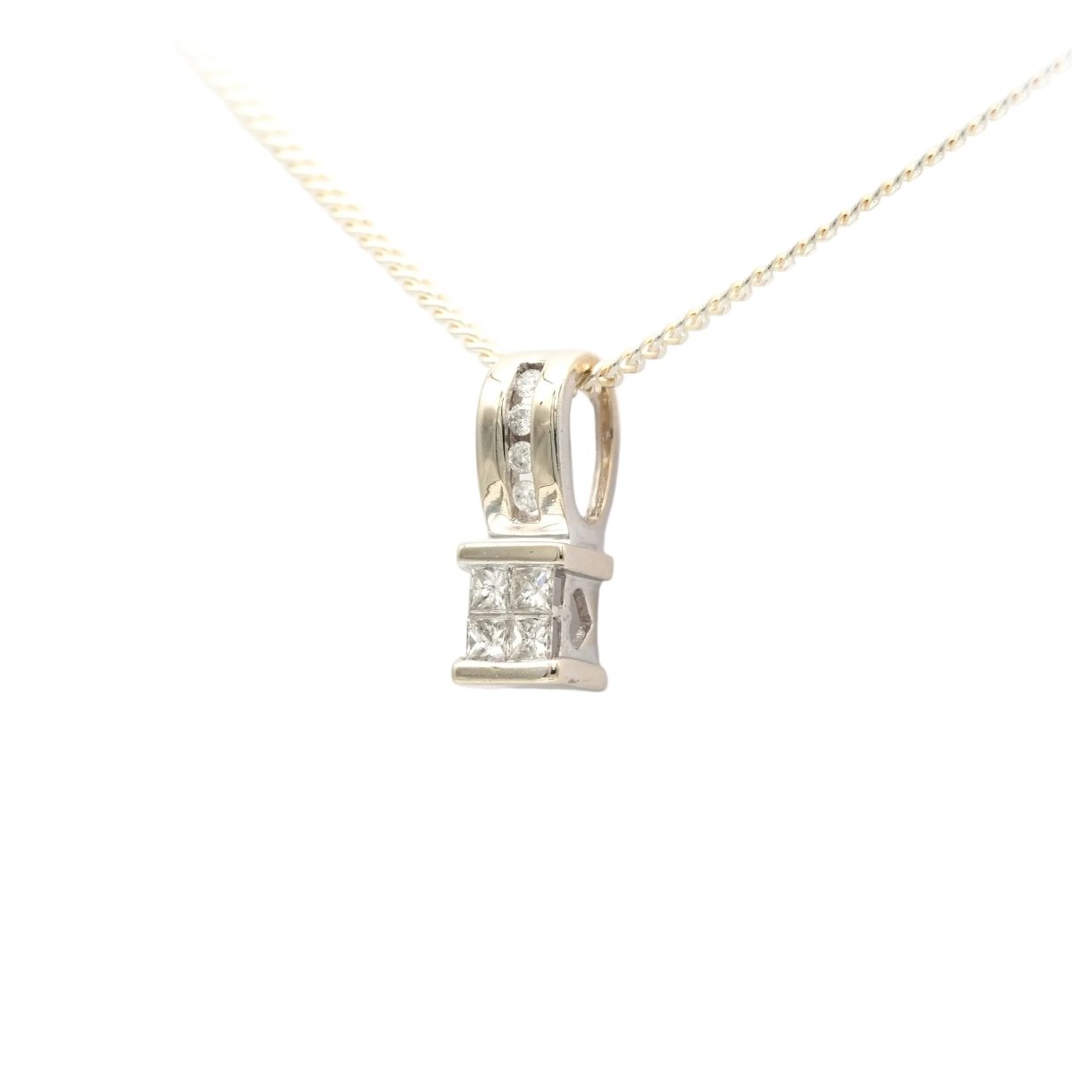 Pendentif en or blanc et diamants - Castafiore