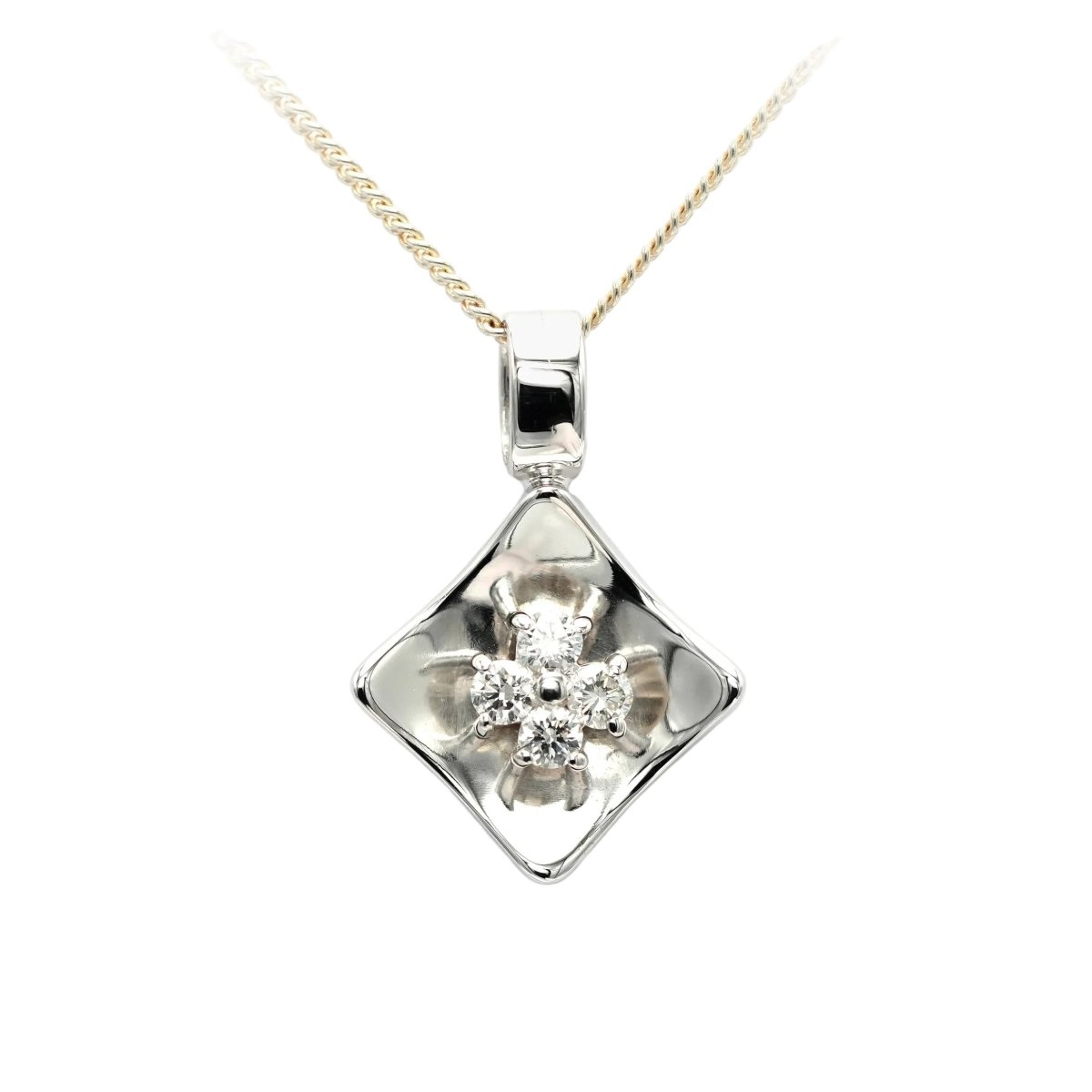 Pendentif en or blanc et diamants - Castafiore