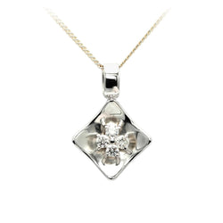 Pendentif en or blanc et diamants - Castafiore