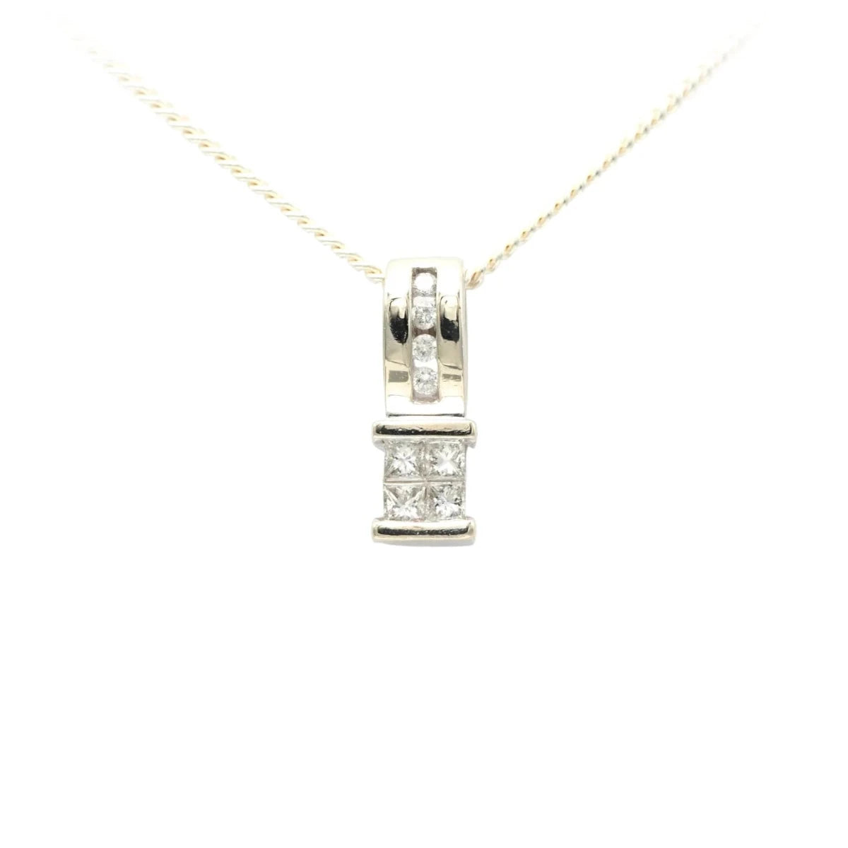 Pendentif en or blanc et diamants - Castafiore