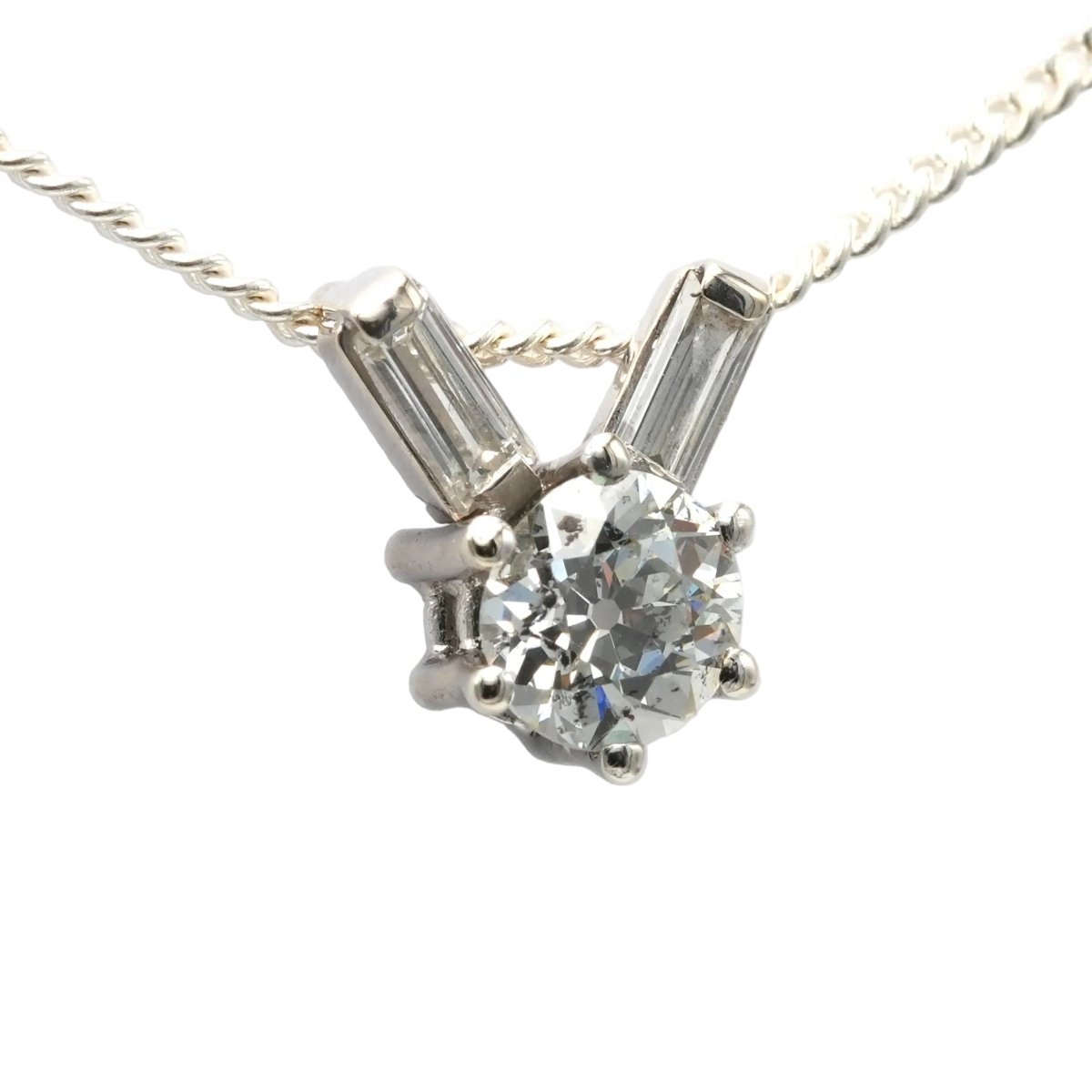 Pendentif en or blanc et diamants - Castafiore