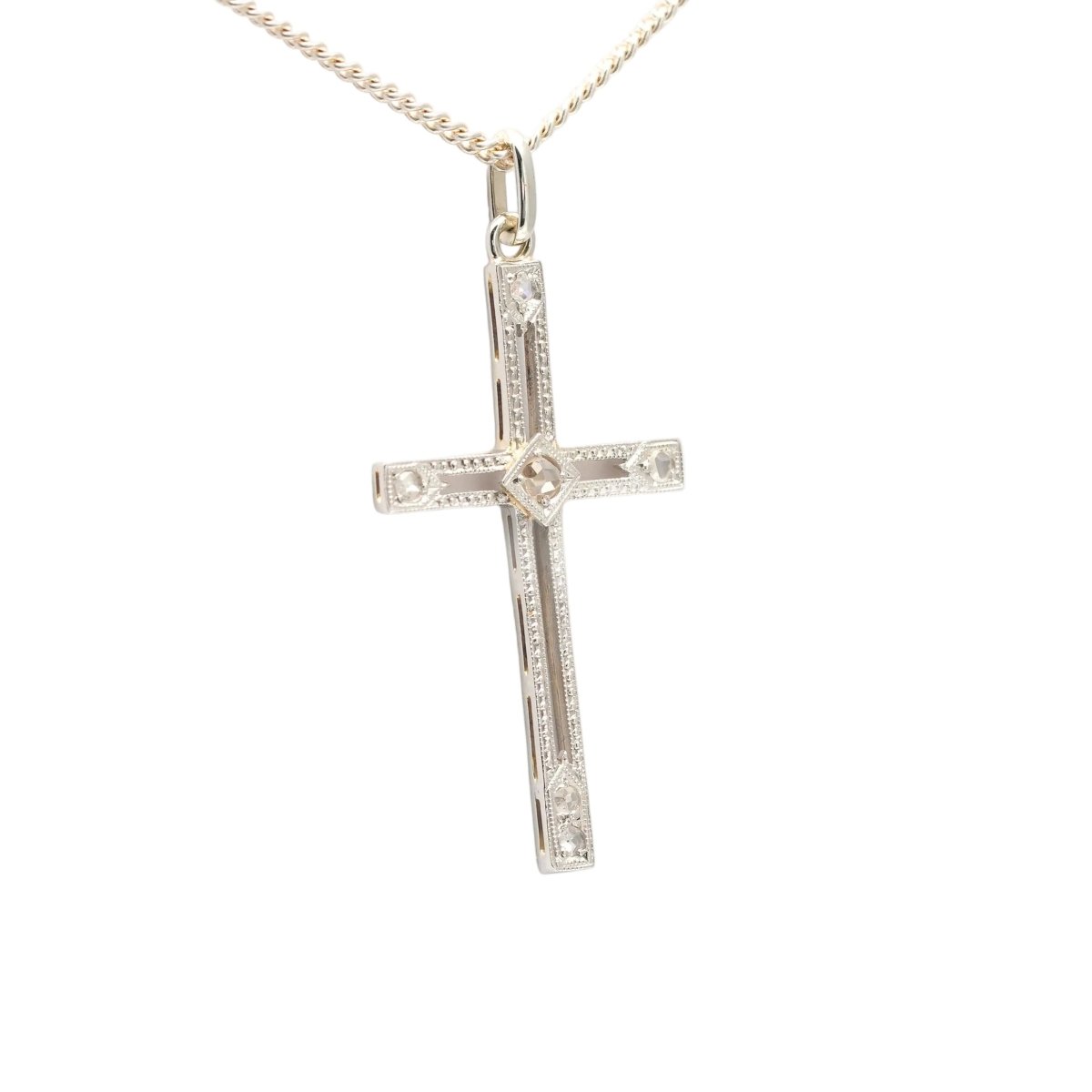 Pendentif en or blanc et diamants - Castafiore