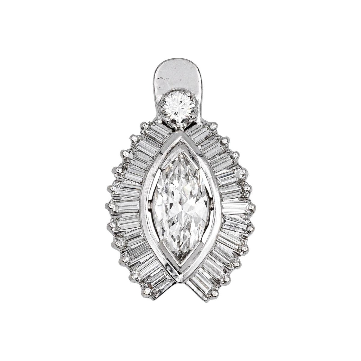 White gold pendant diamond