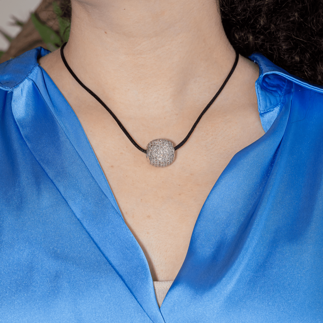 Pendentif en or blanc et diamants - Castafiore