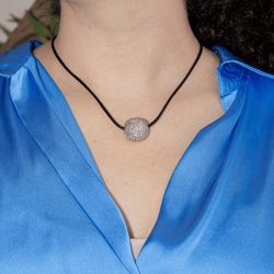 Pendentif en or blanc et diamants - Castafiore