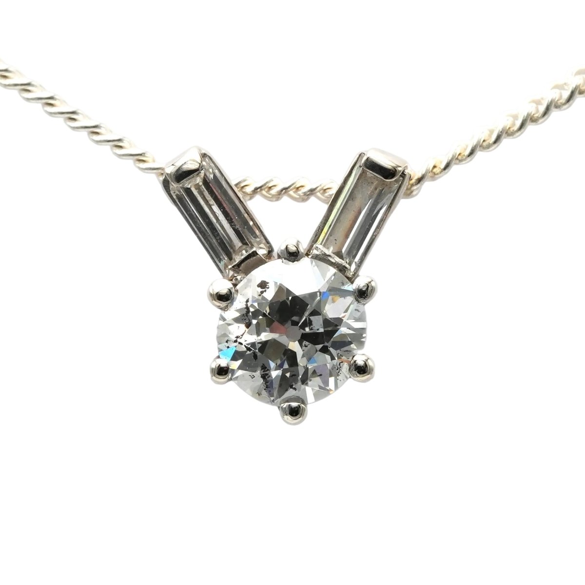 Pendentif en or blanc et diamants - Castafiore