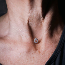 Pendentif en or blanc et diamants - Castafiore