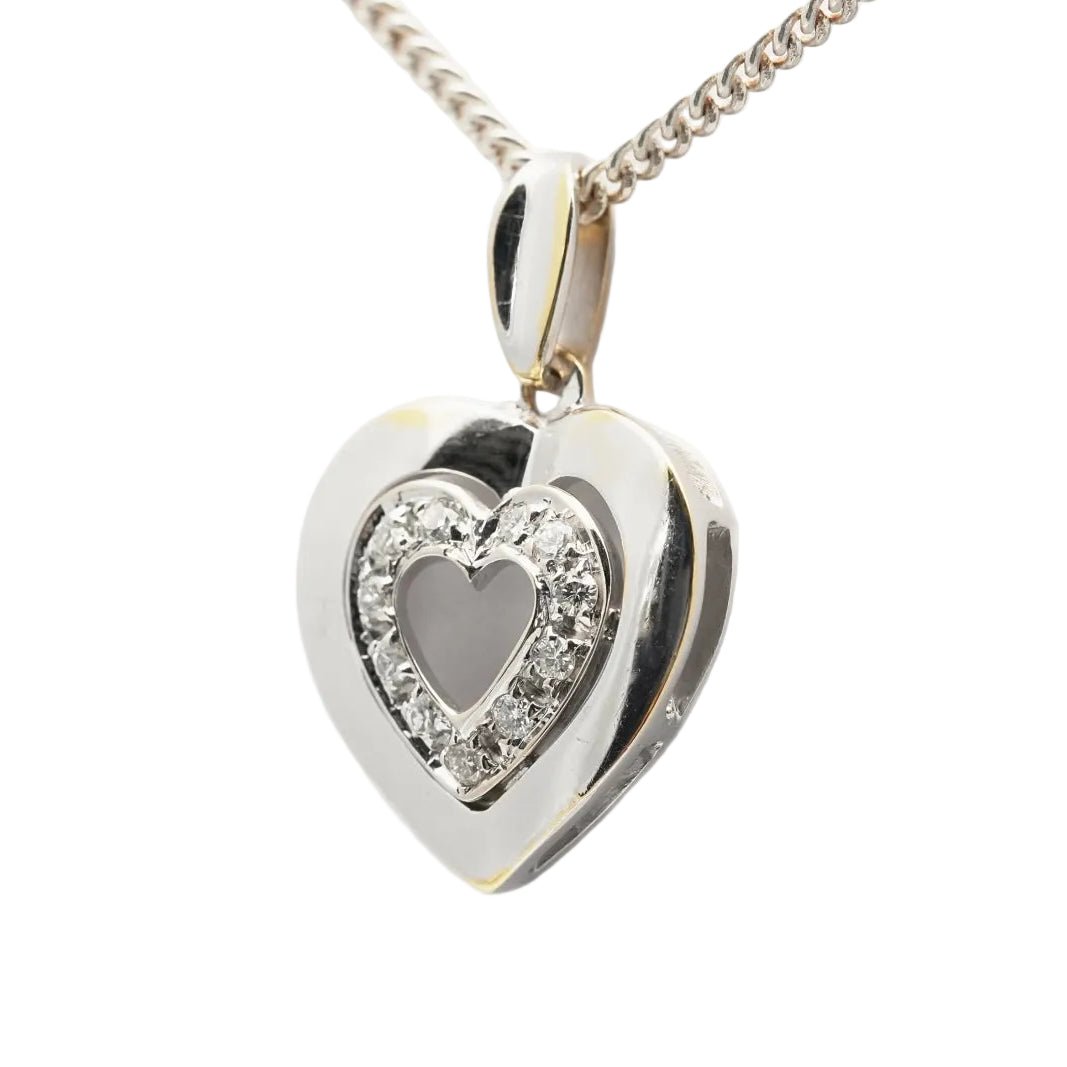 Pendentif en or blanc et diamants - Castafiore
