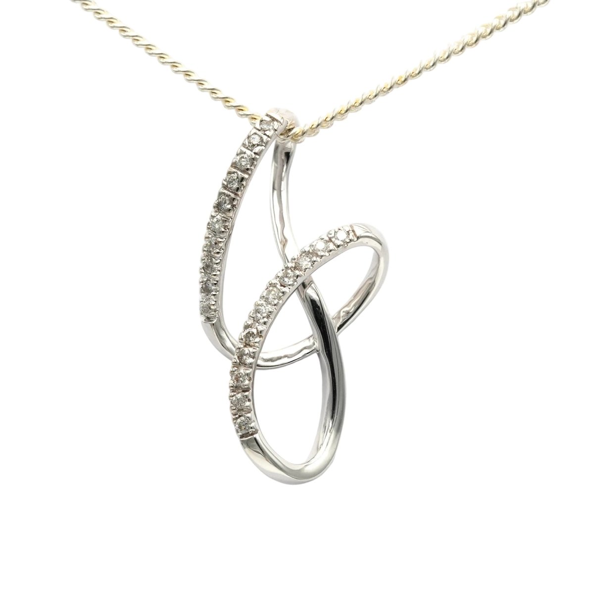 Pendentif en or blanc et diamants - Castafiore