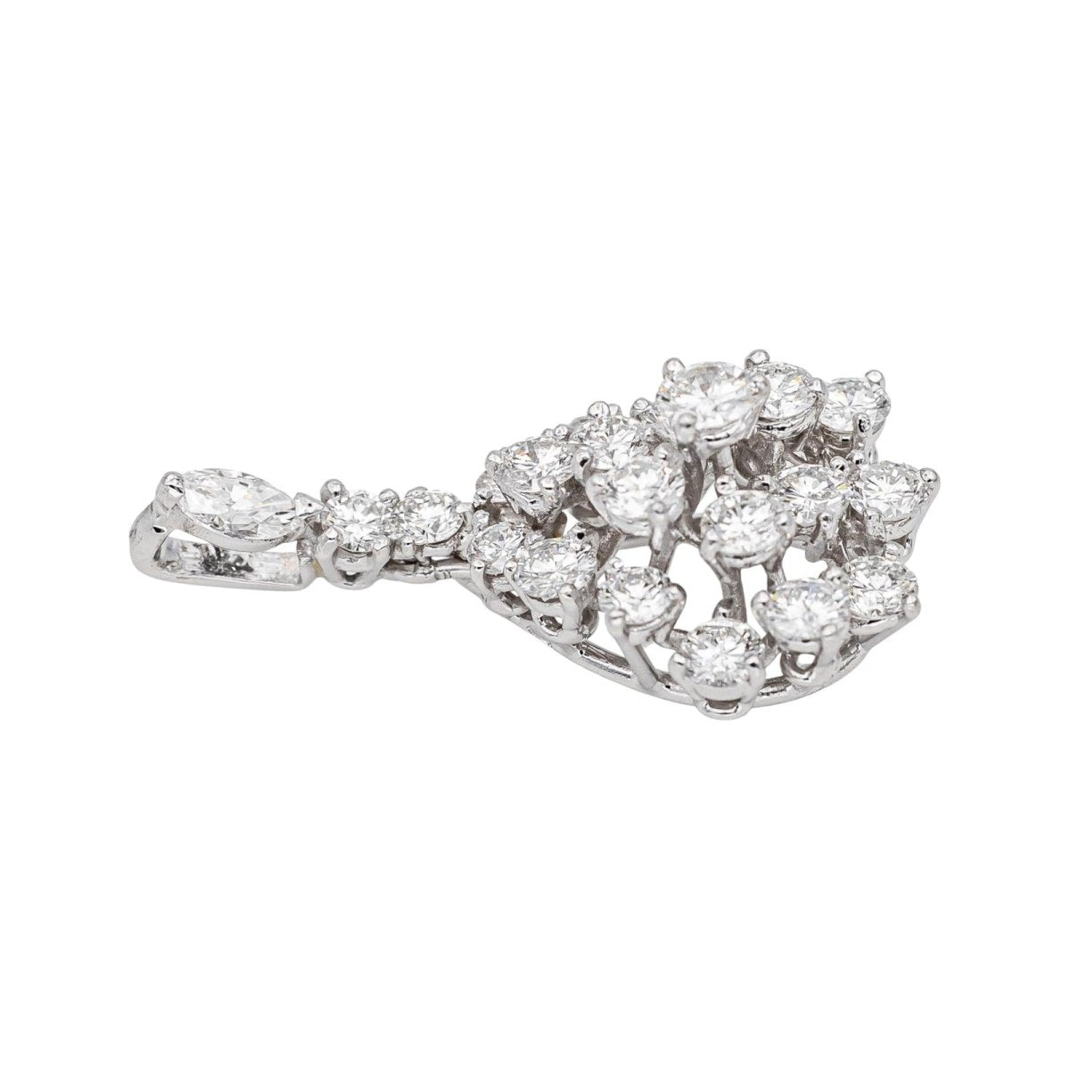 Pendentif en or blanc et diamants - Castafiore