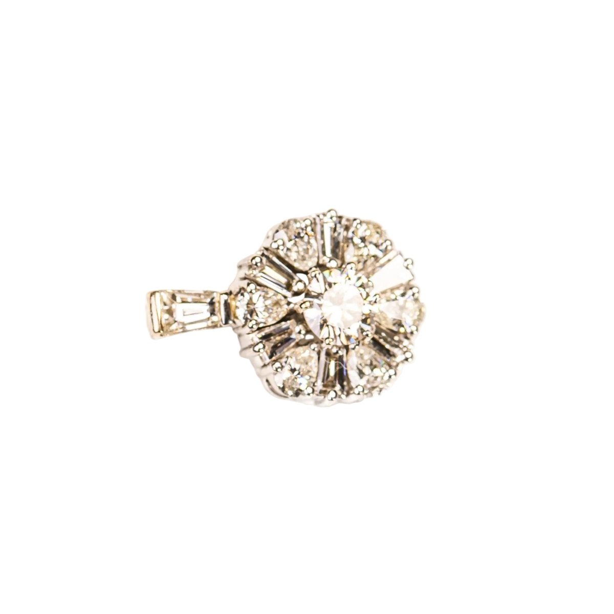 Pendentif en or blanc et diamants - Castafiore