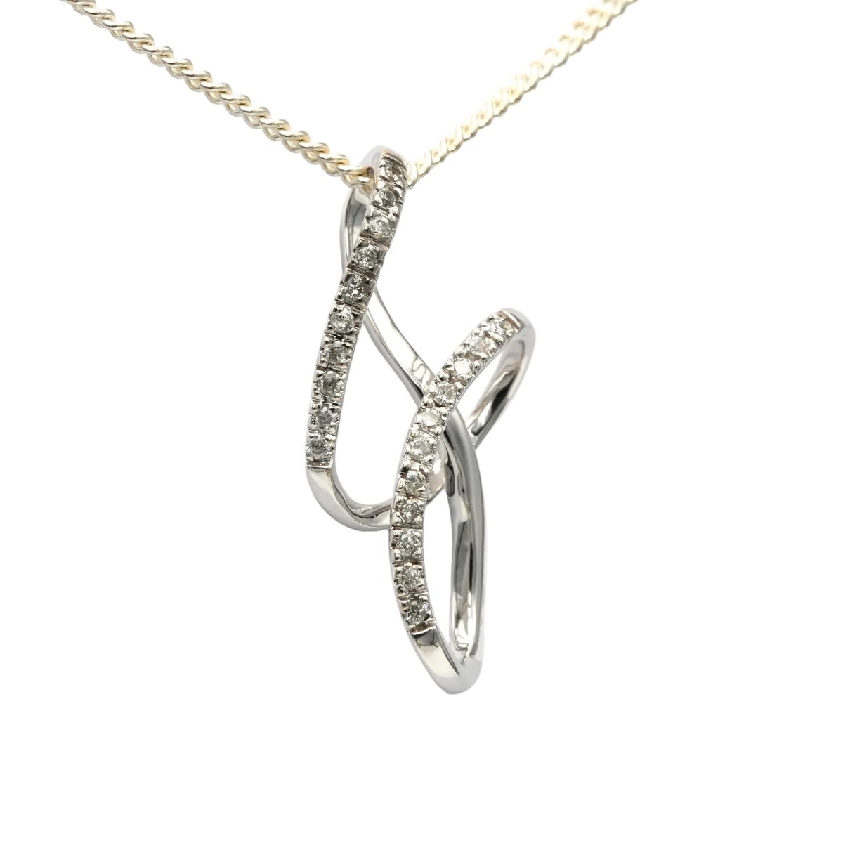 Pendentif en or blanc et diamants - Castafiore