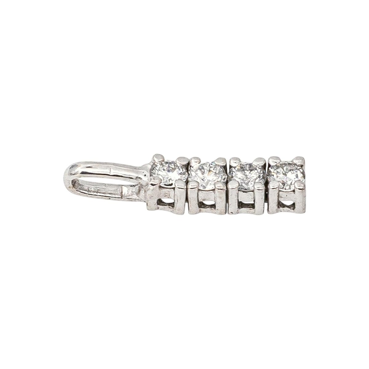 Pendentif en or blanc et diamants - Castafiore
