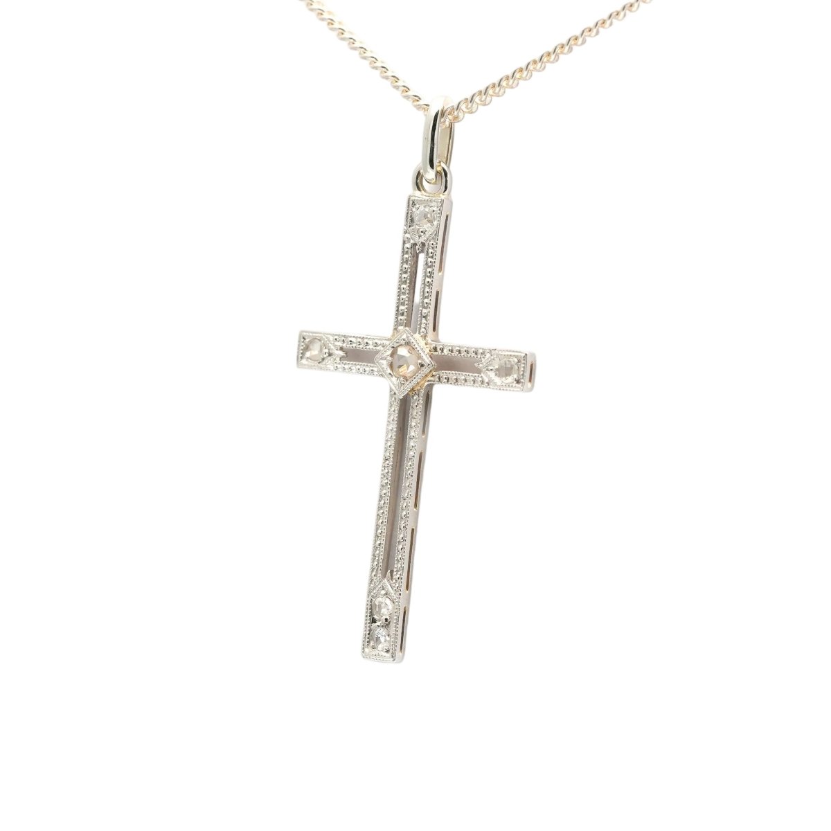 Pendentif en or blanc et diamants - Castafiore