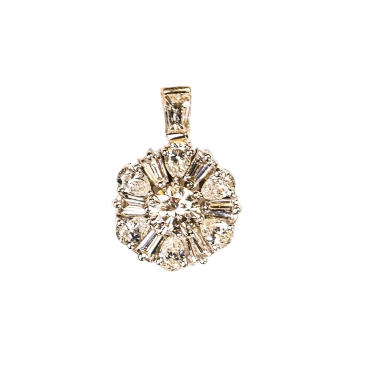 Pendentif en or blanc et diamants - Castafiore
