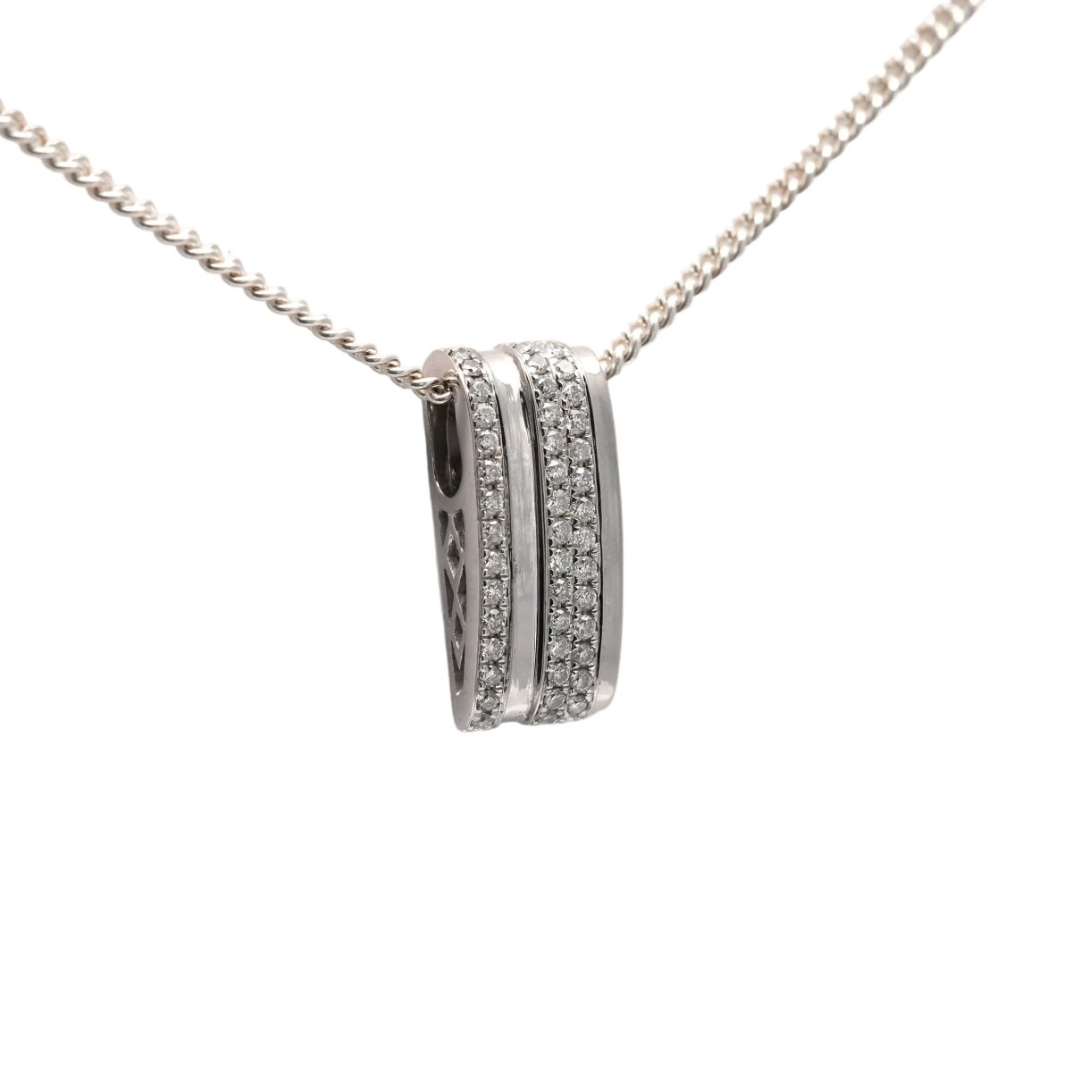 Pendentif en or blanc et diamants - Castafiore