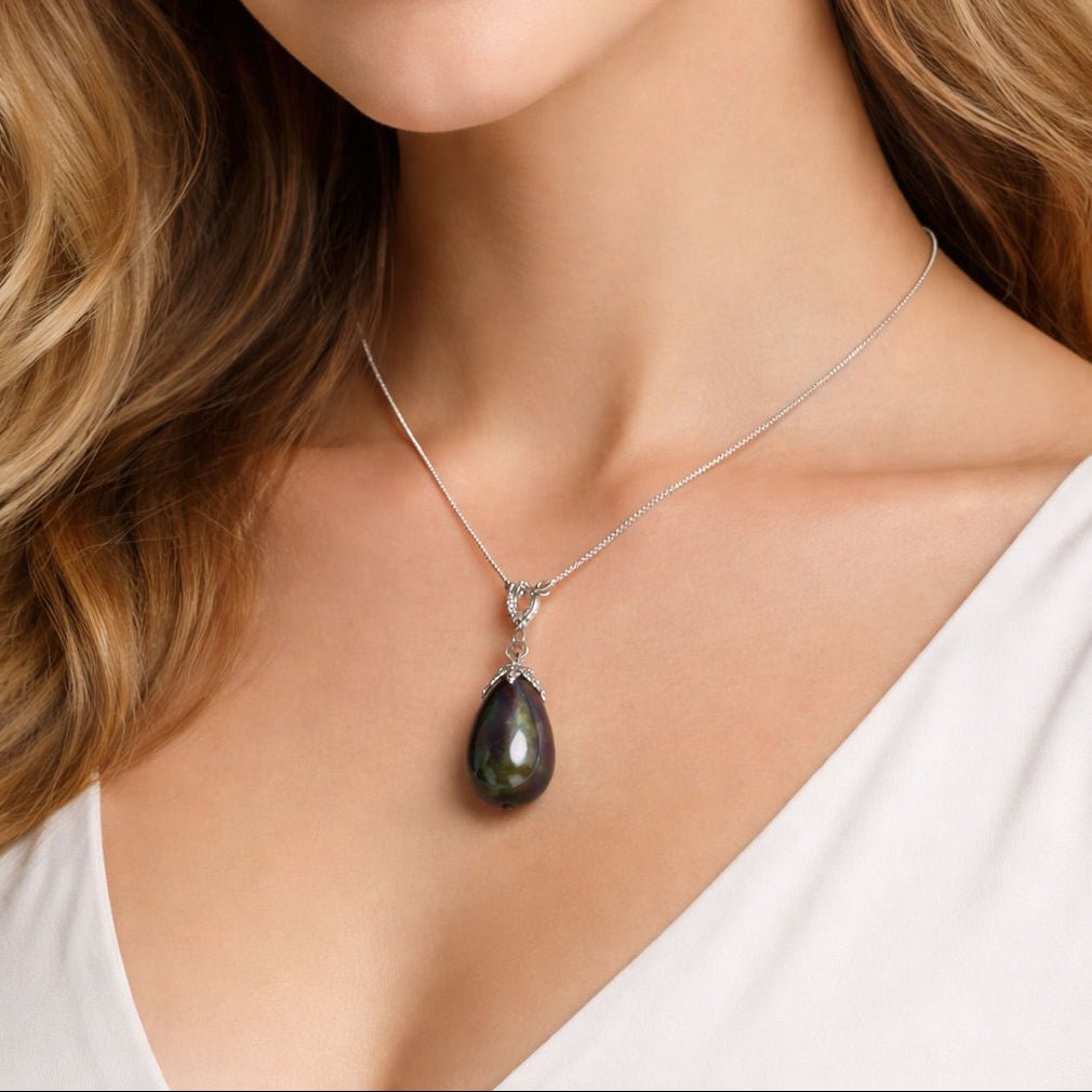 Pendentif en or blanc et perle - Castafiore