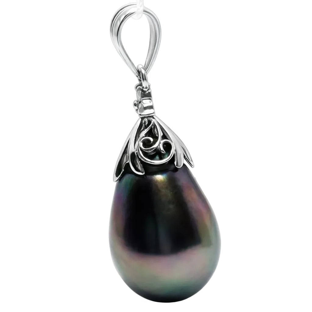 Pendentif en or blanc et perle - Castafiore